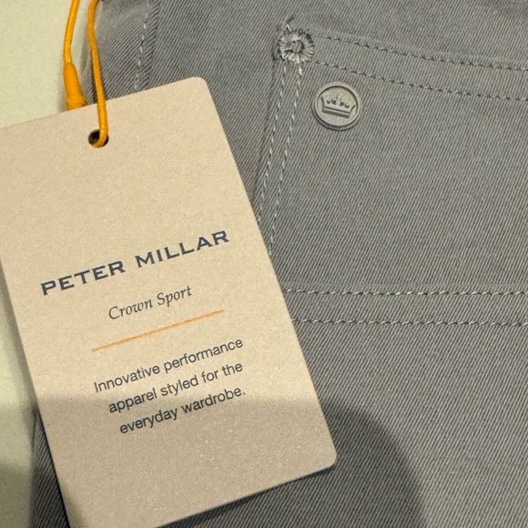 Peter Millar eb 66 5 pocket pants in Gale Grey. - Picture 4 of 5
